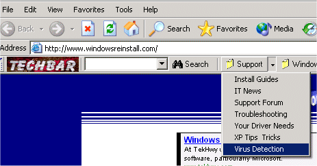Techbar - The Free IE Toolbar