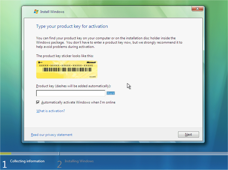 Remove Vista Product Key