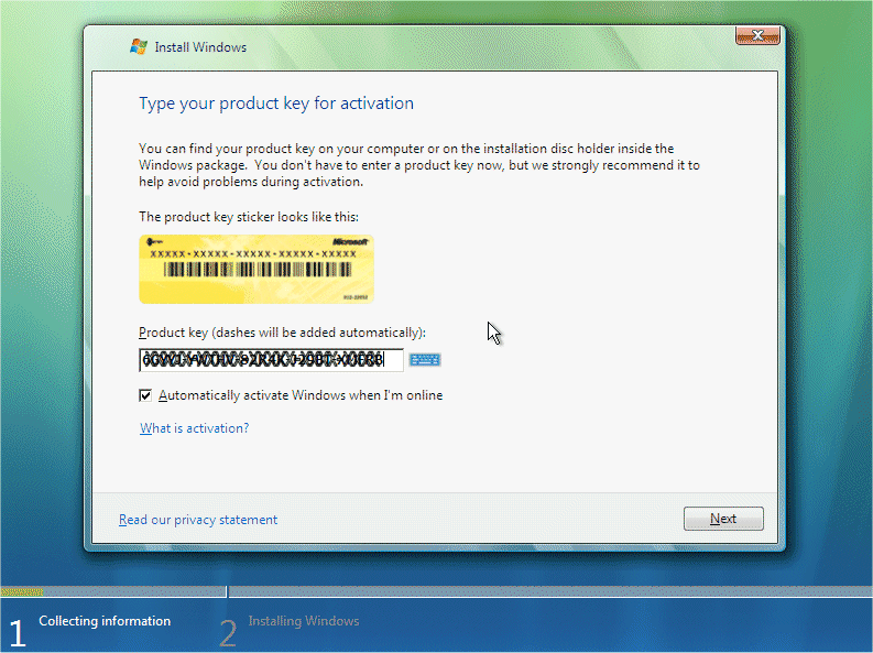 Windows Vista Os Key