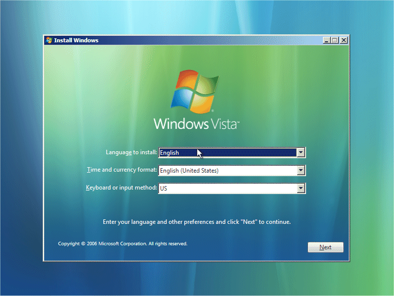 Installing Vista Basic