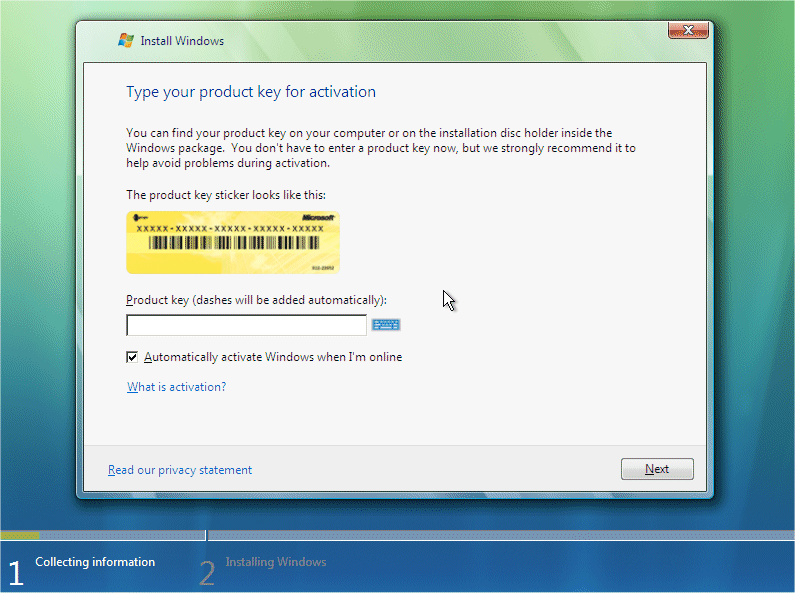 Product Key For Windows Vista Free