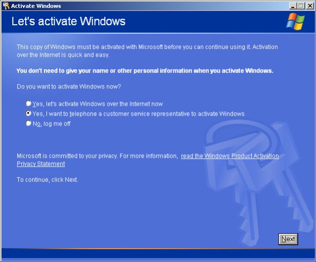 Windows Activation Confirmation Id